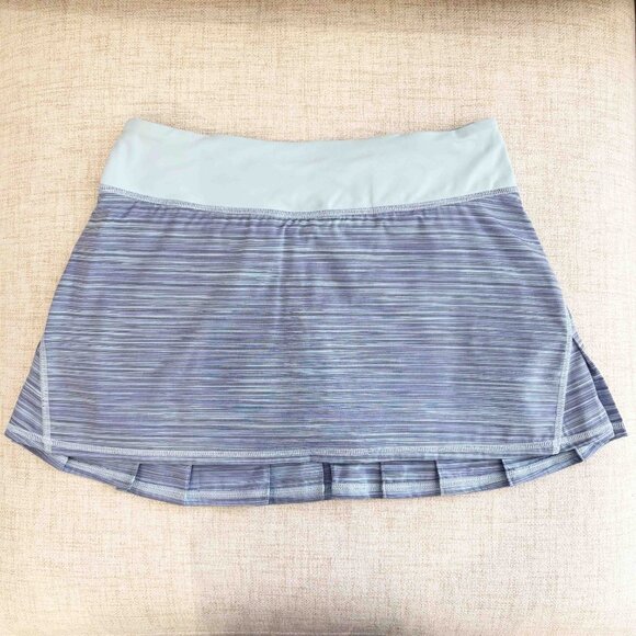 lululemon Twisted Stripe Caspian Blue Pace Setter Skirt size 4 - Picture 10 of 15